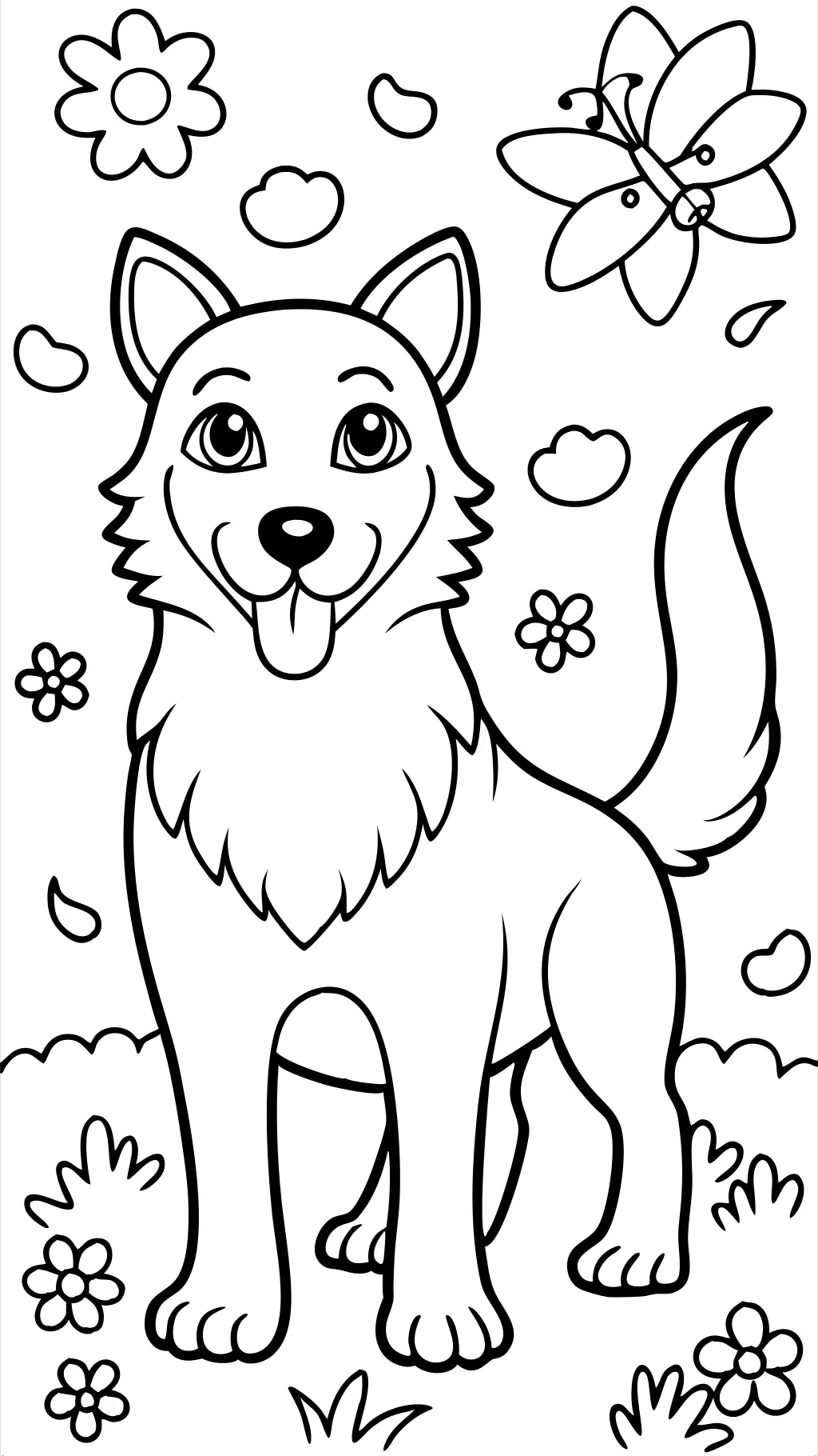 adult dog coloring pages